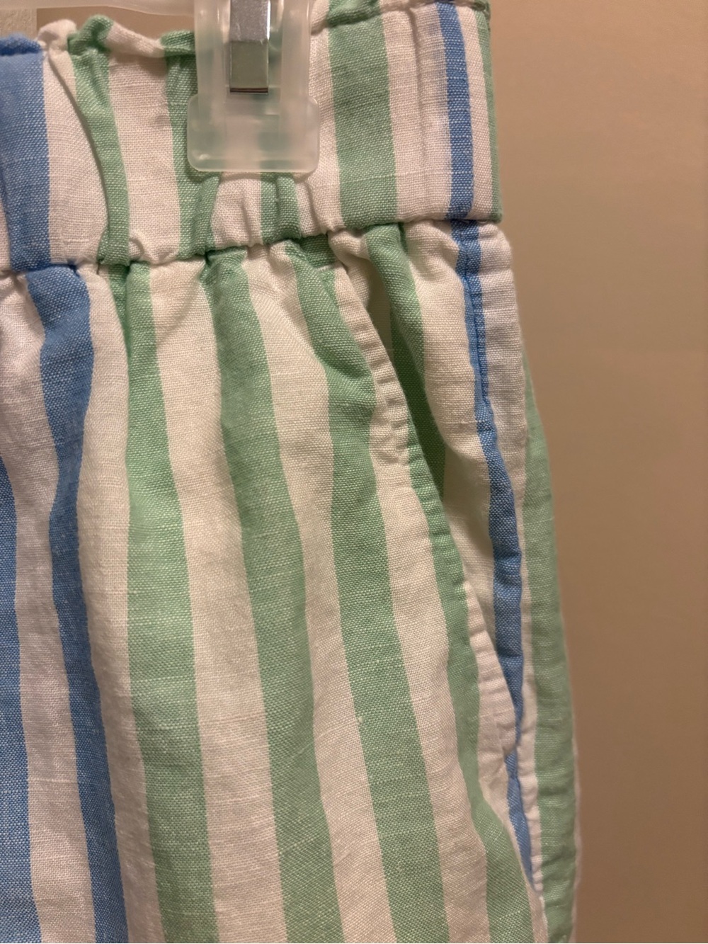 Talbots White Shorts with Blue & Green Stripes - Picture 3 of 8